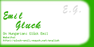 emil gluck business card
